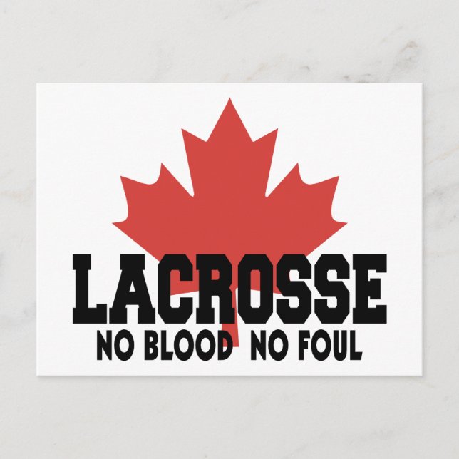 Canada Lacrosse Canadian Postcard (Front)