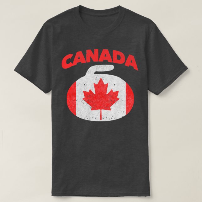 Canada Leaf Canadian Team Curling T-Shirt (Design Front)