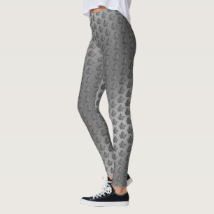 Canada Leggings Silver Canada Maple Leaf Leggings