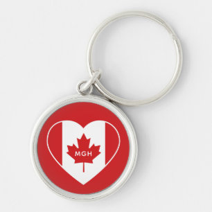 Canada Love custom monogram key chains