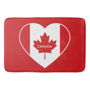 Canada Love custom text bath mats