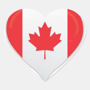 Canada love flag pride heart sticker
