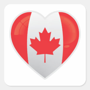 Canada Love Icon Square Sticker