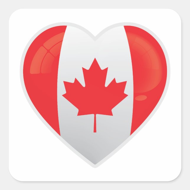Canada Love Icon Square Sticker (Front)