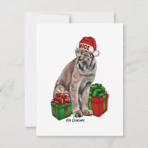 Canada lynx - holiday card