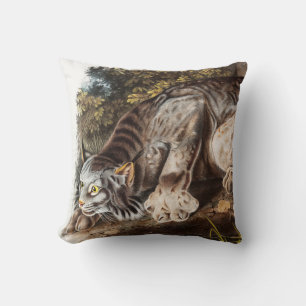 Canada Lynx (Lynx Canadensis) Illustration Cushion