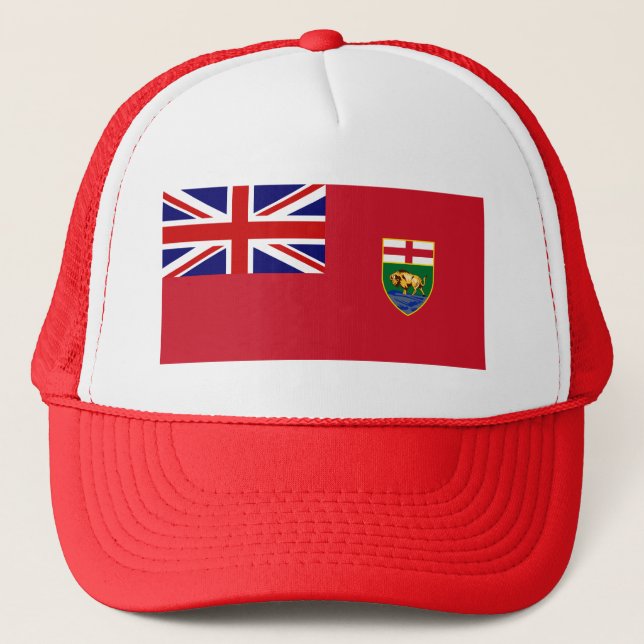 Canada Manitoba Flag Trucker Hat (Front)