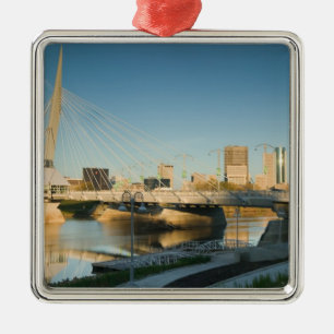 CANADA, Manitoba, Winnipeg: Esplanade Riel Metal Tree Decoration