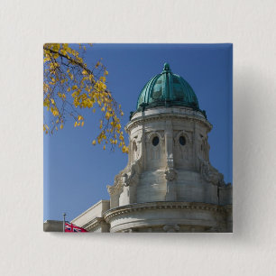 CANADA, Manitoba, Winnipeg: The Law Courts, 15 Cm Square Badge