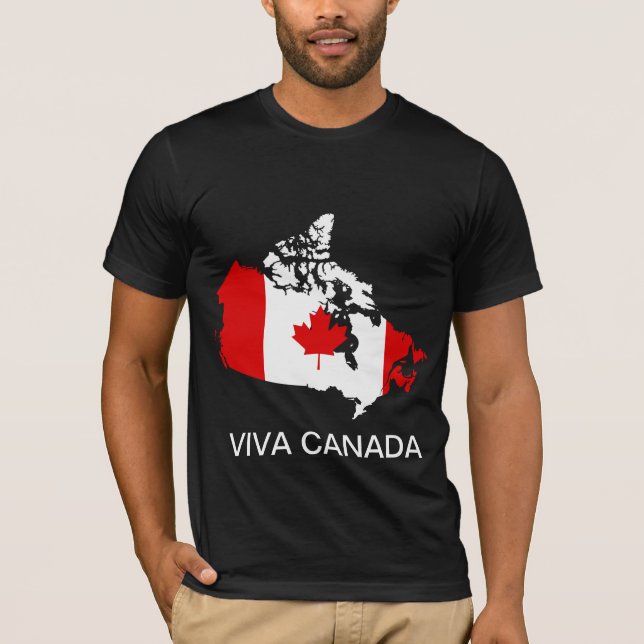 Canada map and flag T-Shirt (Front)
