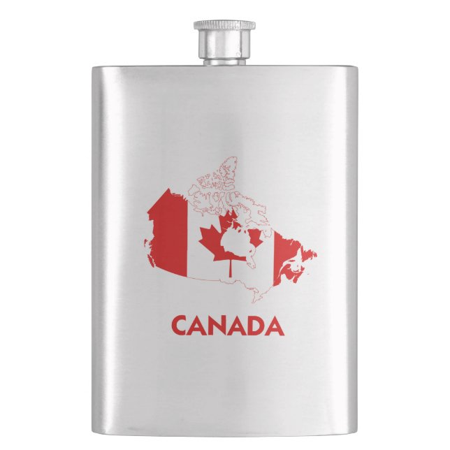 CANADA MAP HIP FLASK (Front)