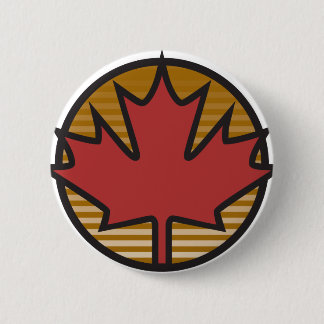 canada maple leaf 6 cm round badge