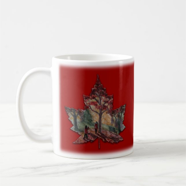 Canada Maple Leaf Art Mug Coffee Cup Custom (Left)