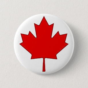 Canada Maple Leaf Button