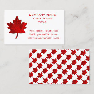 Canada-Maple Leaf by Shirley Taylor Business Card