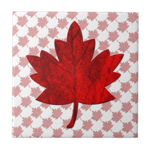 Canada-Maple Leaf by Shirley Taylor Ceramic Tile