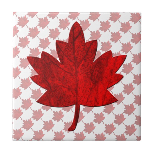 Canada-Maple Leaf by Shirley Taylor Ceramic Tile (Front)