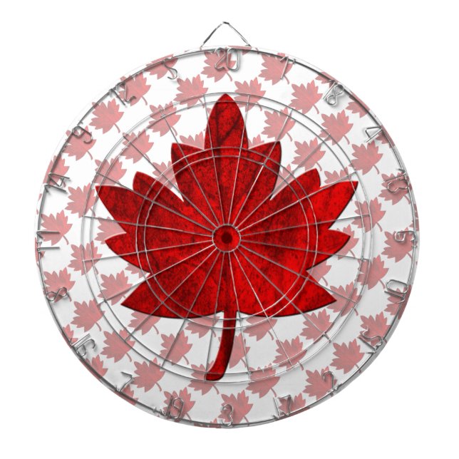 Canada-Maple Leaf by Shirley Taylor Dartboard (Front)