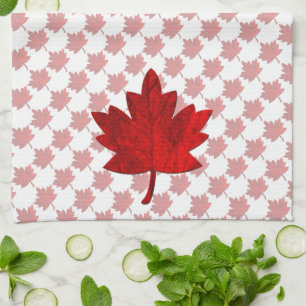 Canada-Maple Leaf by Shirley Taylor Tea Towel