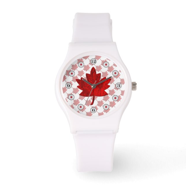 Canada-Maple Leaf by Shirley Taylor Watch (Front)
