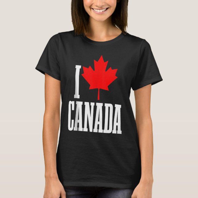 Canada Maple Leaf Canadian Flag Pride T-Shirt (Front)