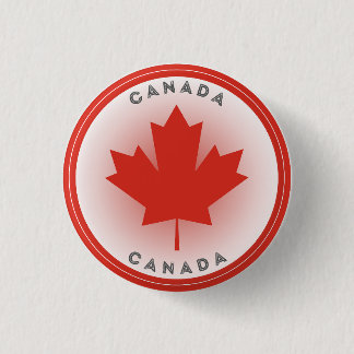 Canada Maple Leaf Circle Shape 3 Cm Round Badge