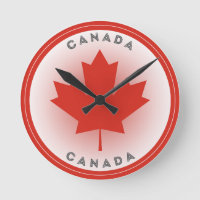 Canada Maple Leaf Circle Shape