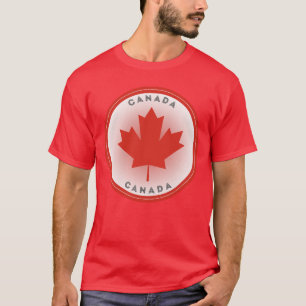 Canada Maple Leaf Circle Shape T-Shirt