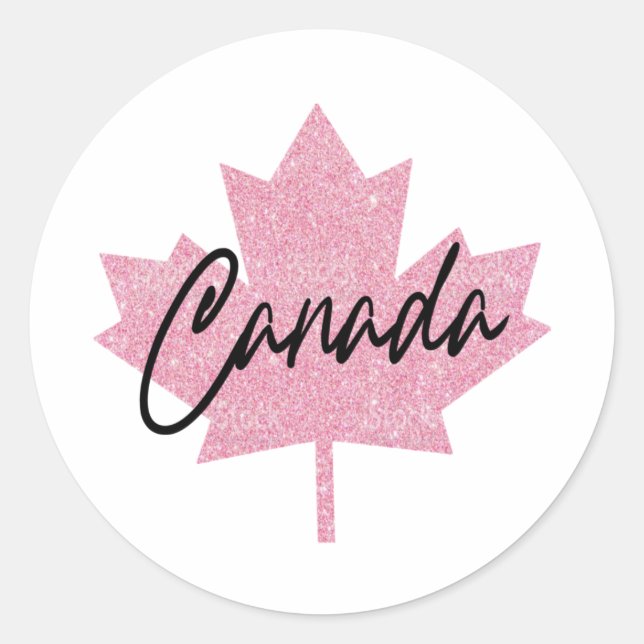 Canada  Maple leaf      Classic Round Sticker (Front)