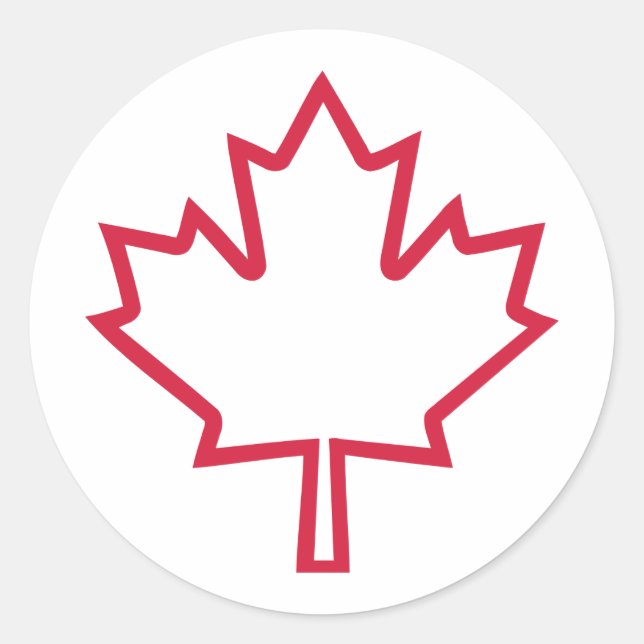 Canada maple leaf classic round sticker (Front)