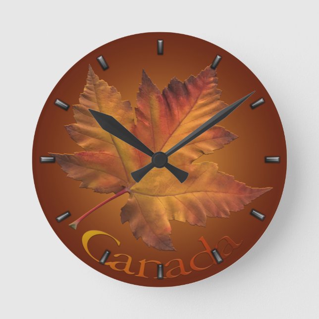 Canada Maple Leaf Clock Canada Souvenir Wall Clock (Front)