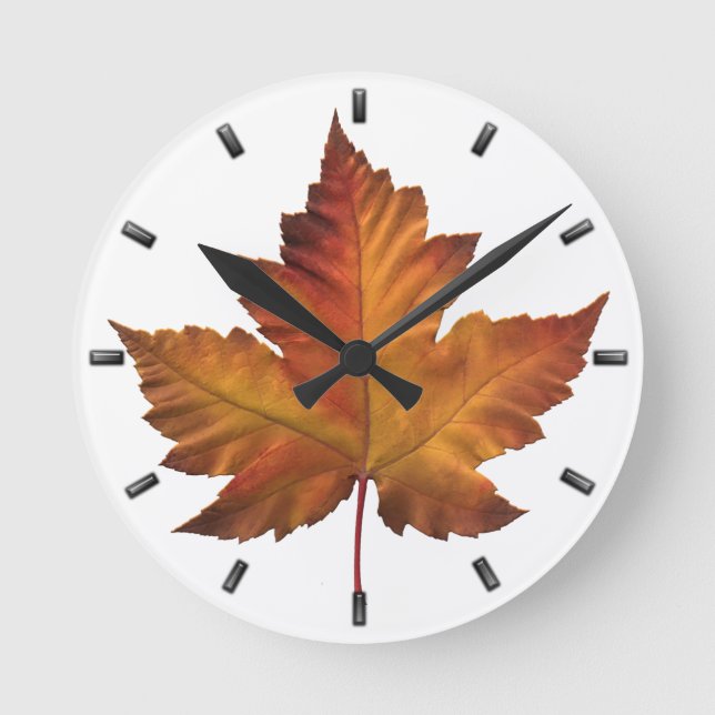 Canada Maple Leaf Clock Canada Souvenir Wall Clock (Front)