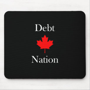 Canada Maple Leaf Debt Nation Dark Colour Mouse Pad