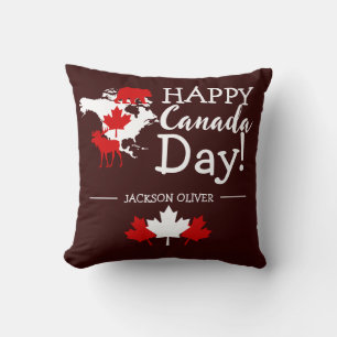 Canada Maple Leaf, Happy canada day, 1st of July Cushion