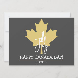 Canada Maple Leaf, Happy canada day, 1st of July Holiday Card