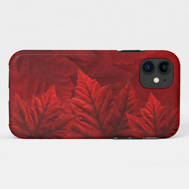Canada Maple Leaf iPhone Cases Canada Souvenirs (Back (Horizontal))