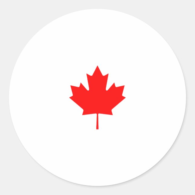 Canada Maple Leaf Logo Classic Round Sticker (Front)