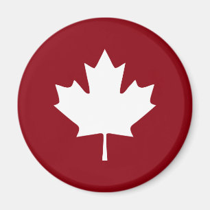 Canada Maple Leaf Magnet - Reverse Colours