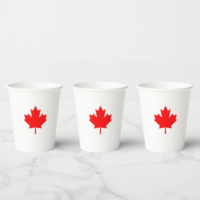 Canada maple leaf paper cups (Multi)