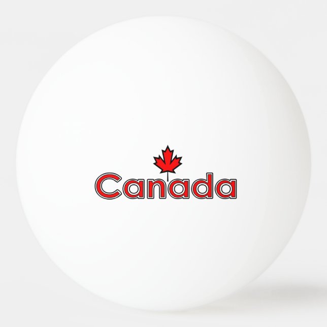 Canada Maple Leaf Ping Pong Ball (Front)