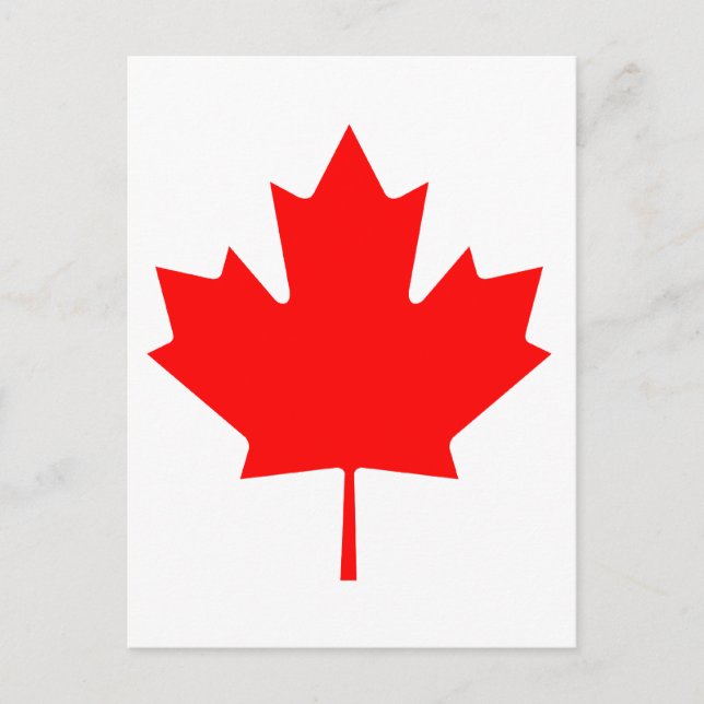 Canada Maple Leaf Postcard (Front)