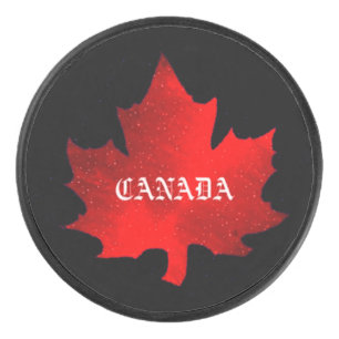 CANADA MAPLE LEAF Puck