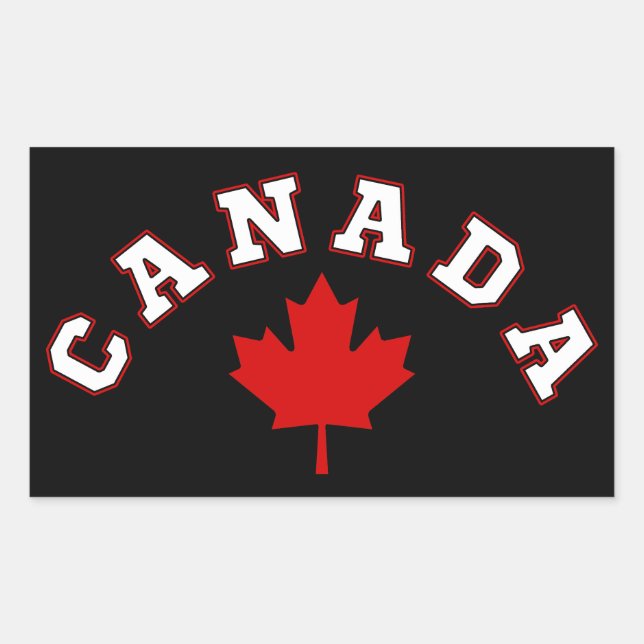 Canada maple leaf  rectangular sticker (Front)