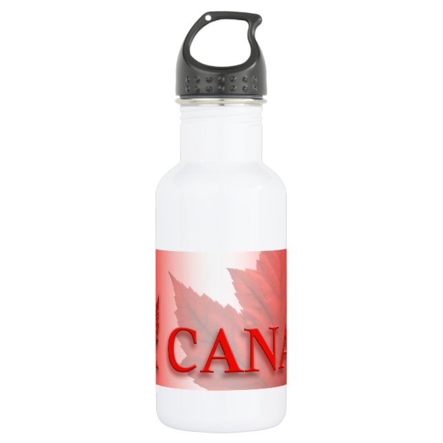 Canada Maple Leaf Souvenir Water Bottle (Front)