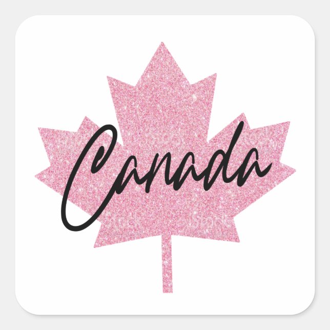 Canada  Maple leaf      Square Sticker (Front)