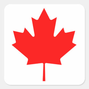 Canada Maple Leaf Square Sticker