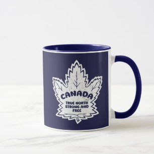Canada Maple Leaf True North Strong And Free Mug
