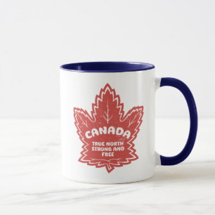 Canada Maple Leaf True North Strong And Free Mug