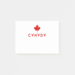 Canada Maple Leaf Upside-Down Lettering Colour Post-it Notes