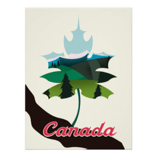 Canada maple leaf white edition poster
